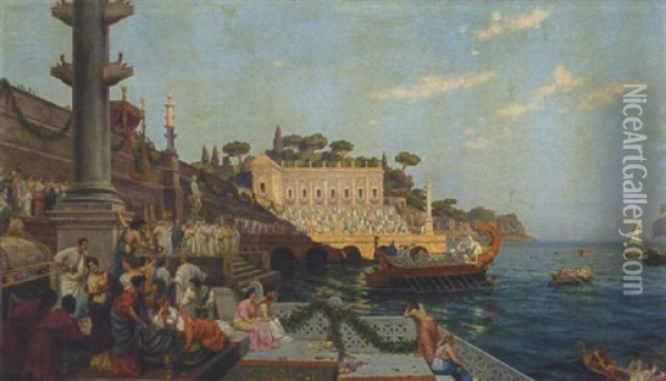 La Presentation A L'empereur Oil Painting - Pietro Gabrini