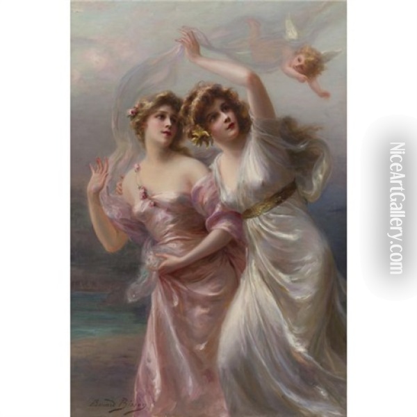 Love's Messengers Oil Painting - Edouard Bisson