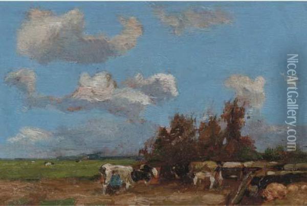 Milking The Cows Oil Painting - Willem de Zwart
