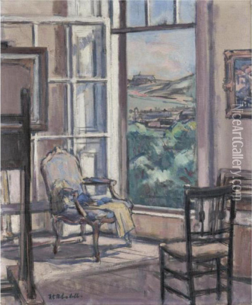 Interior, The Open Window Oil Painting - Francis Campbell Boileau Cadell