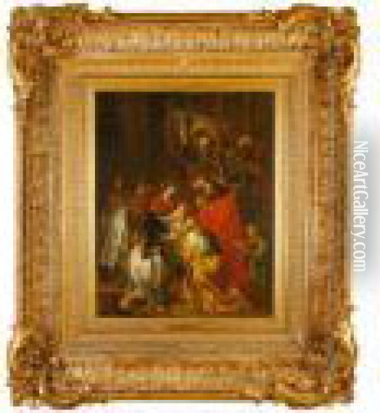 Adoracion De Los Magos Oil Painting - Balthasar Beschey
