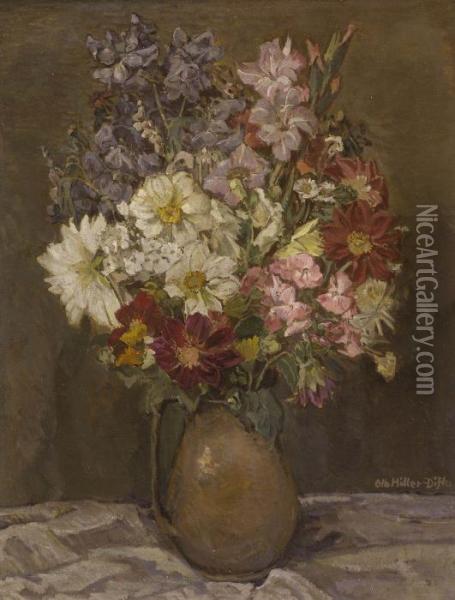 Blumenstraus Oil Painting - Otto Miller-Diflo