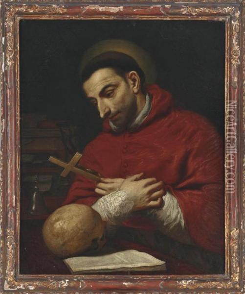 Saint Charles Borromeo Oil Painting - Francesco Trevisani