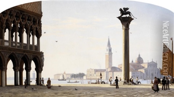 Piazza San Marco, Venice Oil Painting - Peter Kornbeck