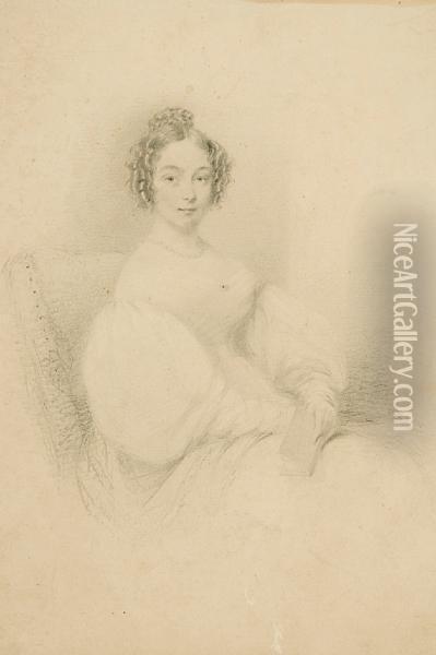 Portrait Of Mary Ann Fosick Johnson Oil Painting - Horace Beevor Love