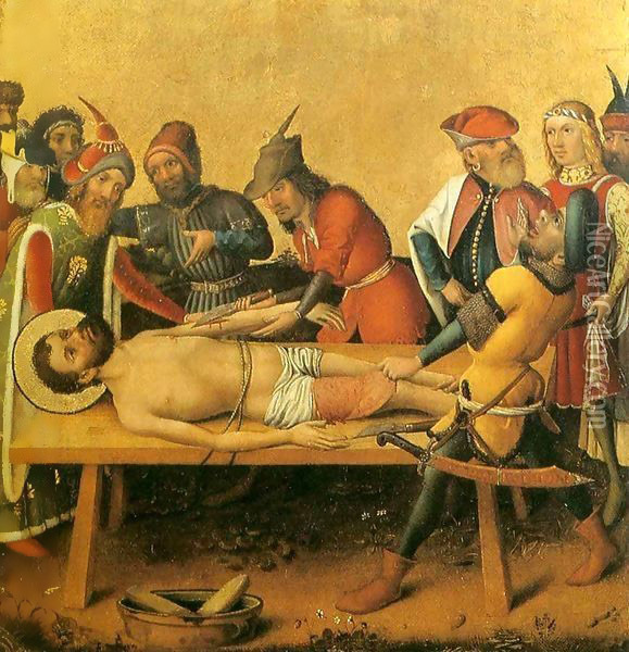 Martyrdom of St Bartholomew Oil Painting - Stefan Lochner