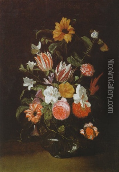 Blumenstilleben Oil Painting - Jan van den Hecke the Elder