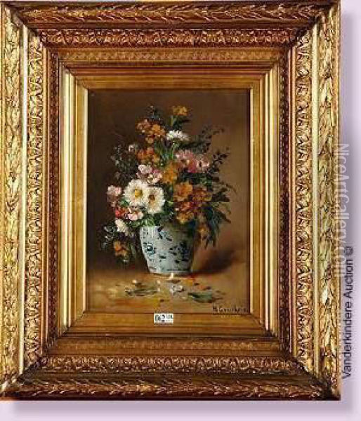 Vase De Fleurs Des Champs Oil Painting - Eugene Henri Cauchois