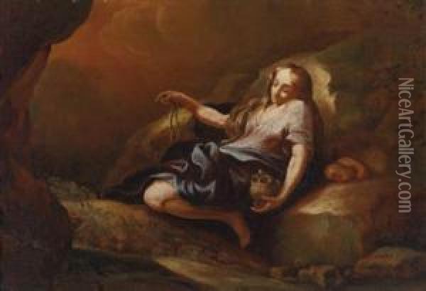 The Penitent Magdalene Oil On Canvas Oil Painting - Martin Johann Schmidt