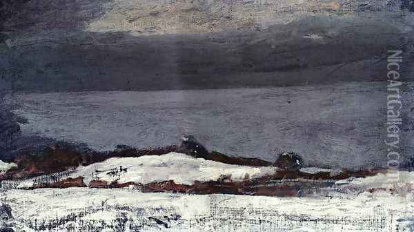 Prout's Neck in Winter Oil Painting - Winslow Homer