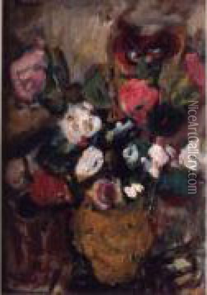 Bouquet De Fleurs Oil Painting - Andre Blondel