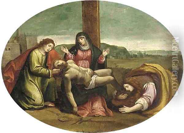 The Lamentation Oil Painting - Francesco Francia