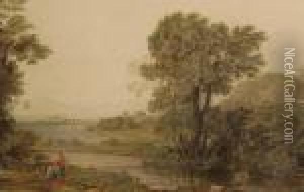 Extensive Classical Landscape Oil Painting - Arthur Rackham