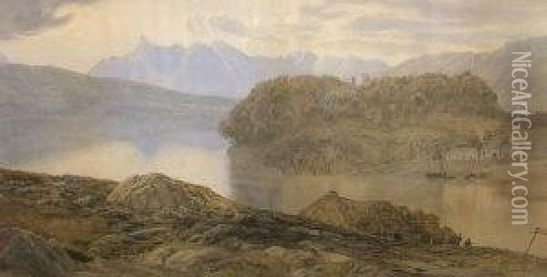 Loch Portree, Isle Of Sky Oil Painting - John Charles Robinson