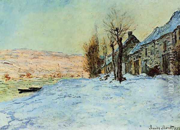 Lavacourt Sun And Snow Oil Painting - Claude Oscar Monet