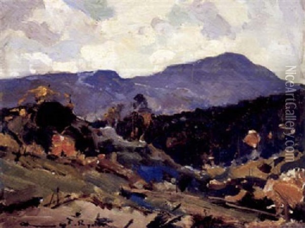 Blue Mountain Oil Painting - Chauncey Foster Ryder