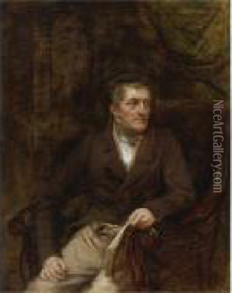 Portait Of J. Moseley Esq. Of Suffolk Oil Painting - John Linnell
