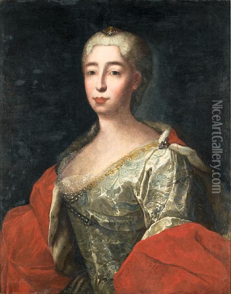 Portrait Of A Lady Oil Painting - Francesco Solimena