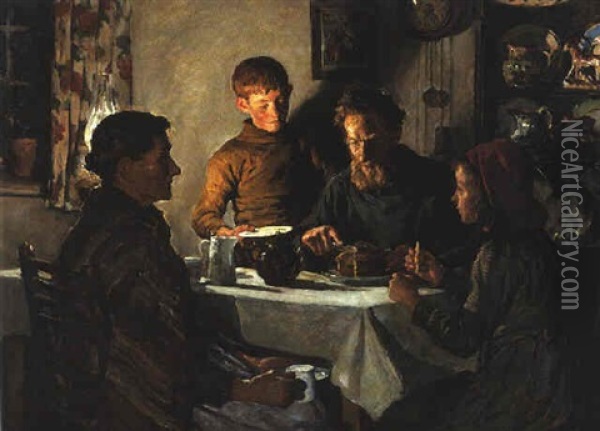 The Saffron Cake Oil Painting - Stanhope Forbes