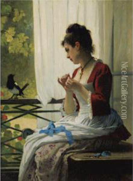 The Magpie Oil Painting - Joseph Caraud