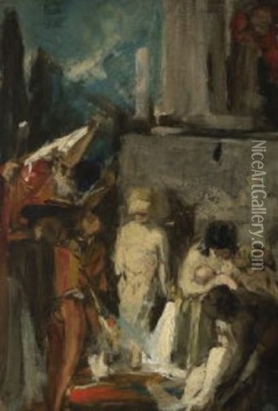 Figurale Szene Oil Painting - Nikolaus Gysis