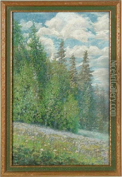 High Mountain Forest Landscape Oil Painting - Gunnar M. Widforss