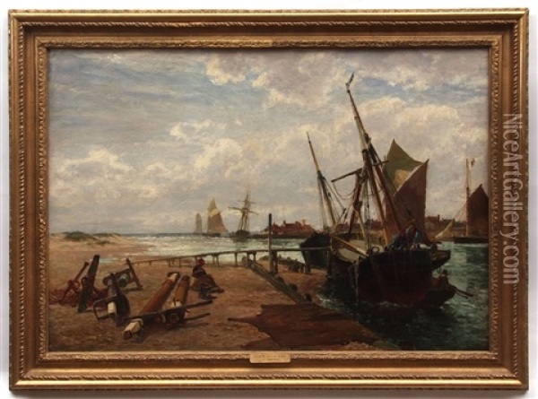 Gorleston, Yarmouth Oil Painting - Edwin John Ellis
