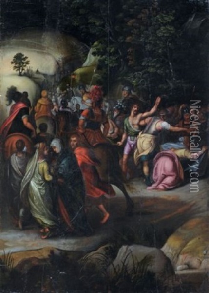 Christus Auf Dem Weg Nach Golgatha Oil Painting - Cornelis de Baellieur the Elder