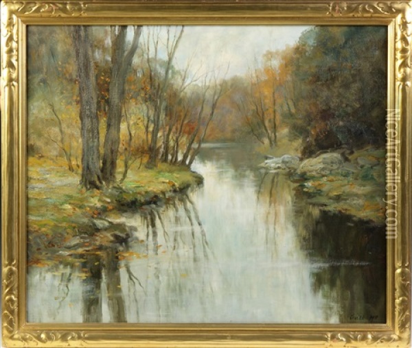 Stream Oil Painting - Charles Paul Gruppe