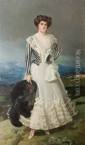 Retrato De Maria Luisa Maldonado, Marquesa De Torneros Oil Painting - Joaquin Sorolla