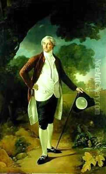 Portrait of David Garrick 1717-79 Oil Painting - Sir Nathaniel Dance-Holland