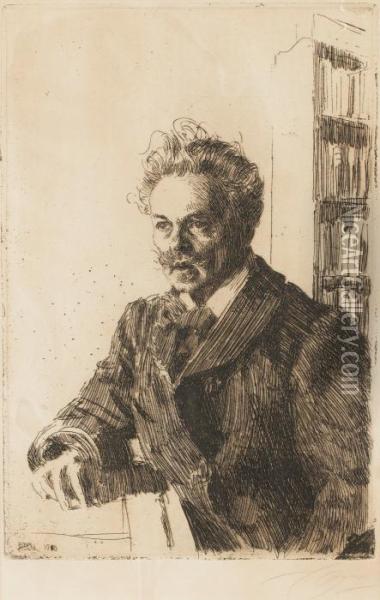 August Strindberg Oil Painting - Anders Zorn