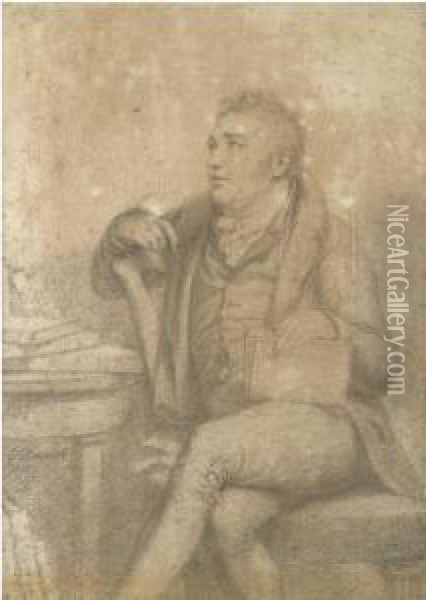 Portrait Drawing Of Samuel Taylor Coleridge Oil Painting - George Dawe