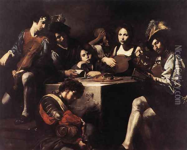 The Concert 1622-25 Oil Painting - Jean de Boulogne Valentin