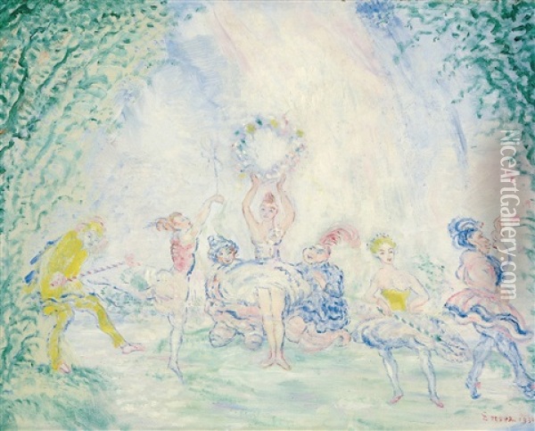 La Danse - Reine Des Ballets Oil Painting - James Ensor