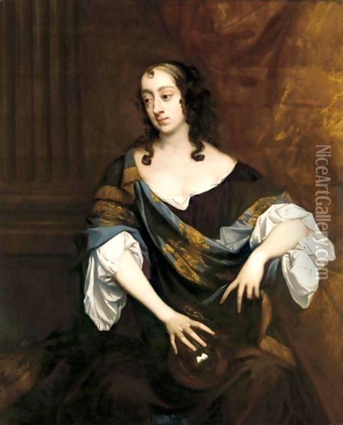 Portrait Of Elizabeth, Countess Of Essex Oil Painting - Sir Peter Lely