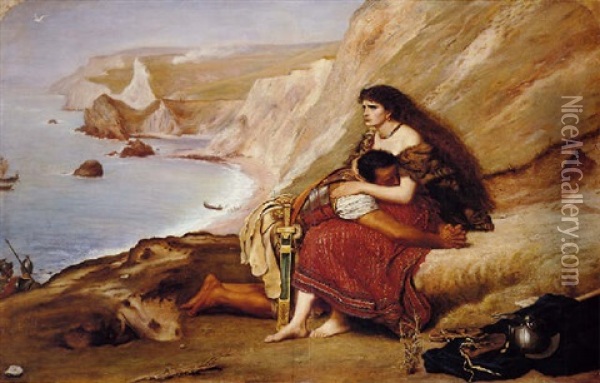 The Romans Leaving Britian Oil Painting - John Everett Millais