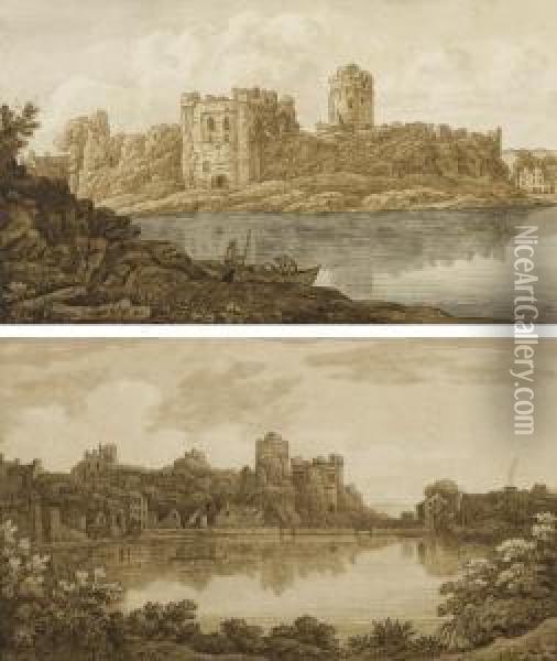 Pembroke Castle, South Wales Oil Painting - Richard Colt, 2nd Bt Hoare