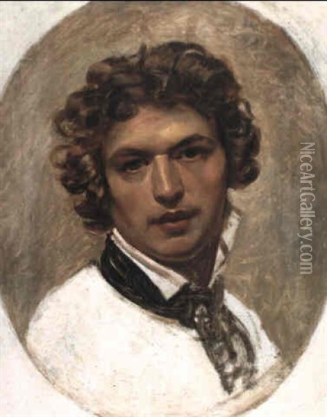 Study For A Self-portrait As A Young Man Oil Painting - Karl Pavlovich Bryullov