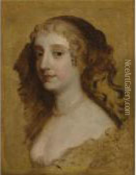 Portrait Of A Lady, Said To Be Lady Anne Hyde, Duchess Of York(1637-1671) Oil Painting - Sir Peter Lely