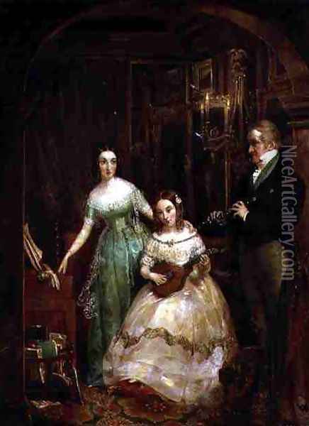 An Elegant Concert Oil Painting - Sir George Hayter