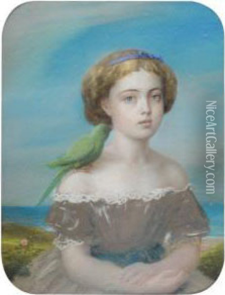 Portrait Presume D'elizabeth Gudin Oil Painting - Jean Antoine Theodore Baron Gudin