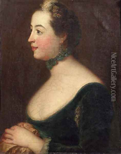Portrait of a noblewoman Oil Painting - Louis de Silvestre
