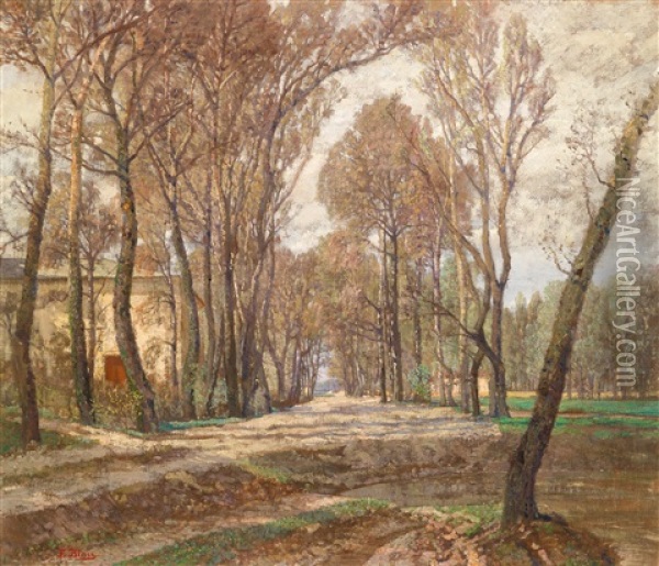 Beim Atelier Der Kunstlerin, Prater 1907 Oil Painting - Tina Blau-Lang