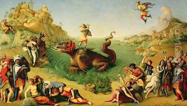 Perseus Rescuing Andromeda Oil Painting - Cosimo Piero di