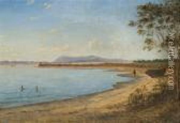 Mount Macedon From A Point Between St Kilda And Brighton Oil Painting - Eugene von Guerard