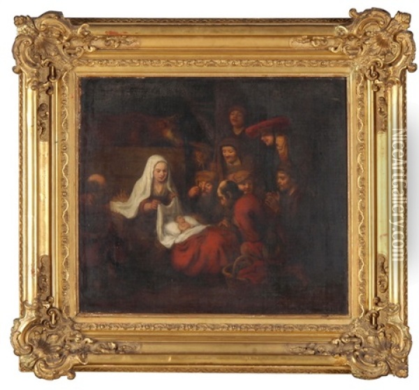 Die Anbetung Des Kindes Oil Painting -  Rembrandt van Rijn
