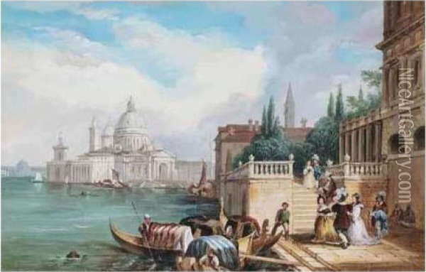 Santa Maria Della Salute Oil Painting - Edward Pritchett