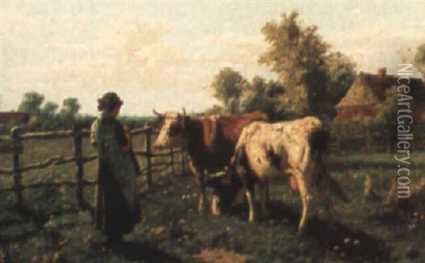 The Young Cowherd Oil Painting - William Frederick Hulk