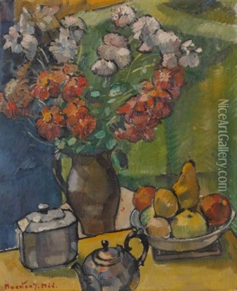 Vase Fleuri Oil Painting - Medard Maertens